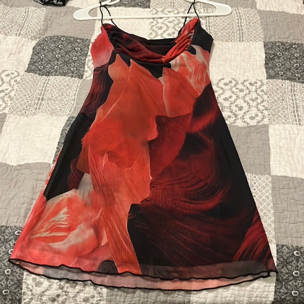 Princess polly Sugar mini dress multi size 0! worn once for homecoming ◡̈